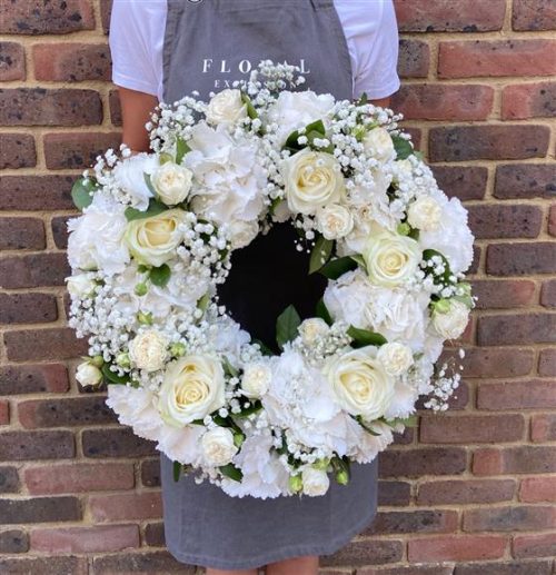 Hydrangea & Rose Wreath