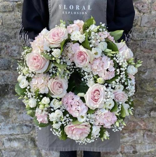 Hydrangea & Rose Wreath - Image 5