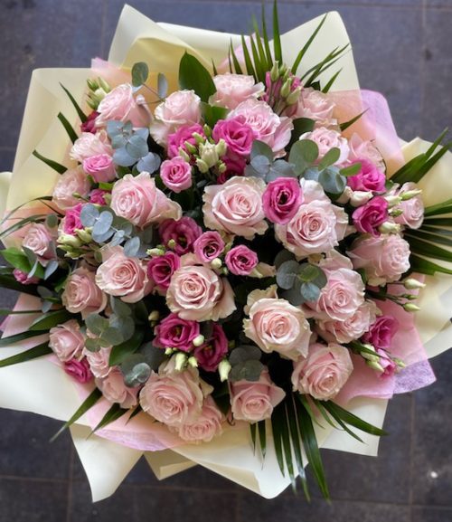 Hand Tied & Aqua Packed Bouquet - Image 11