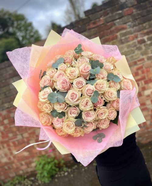 Hand Tied & Aqua Packed Bouquet - Image 13